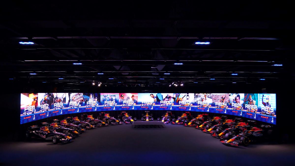 Red Bull F1 Team Switches On Huge 46-Meter-Wide LED Wall At UK Tech Campus