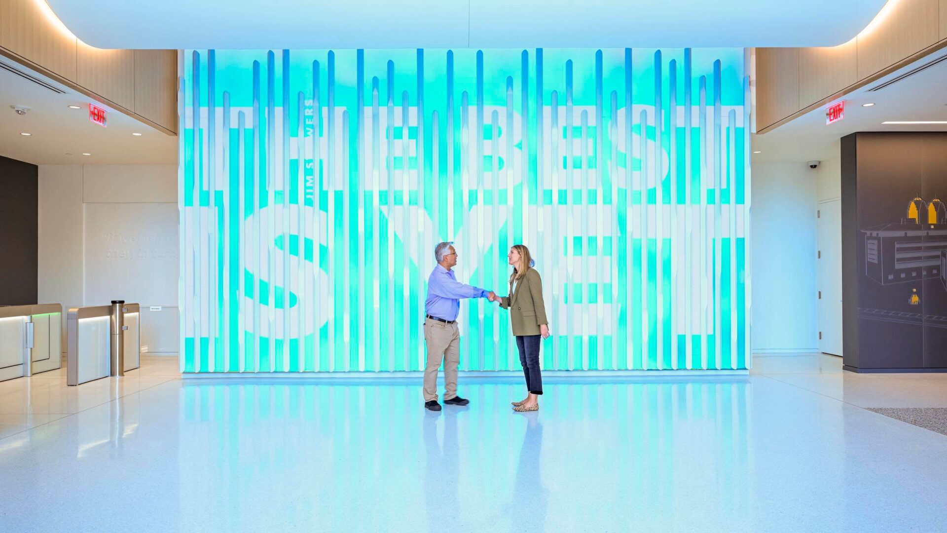 Finance Firm Puts 15-Foot “Kinetic” LED Wall In Reno’d Global HQ Lobby