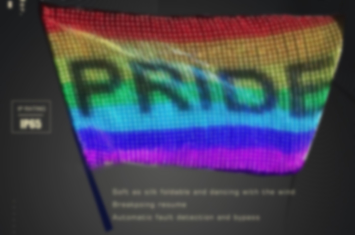 An LED Display Light Enough To “Dance In The Air” Like A Flag