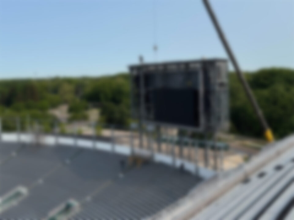 Score board construction at Spartan Stadium (Image: SNA Displays)