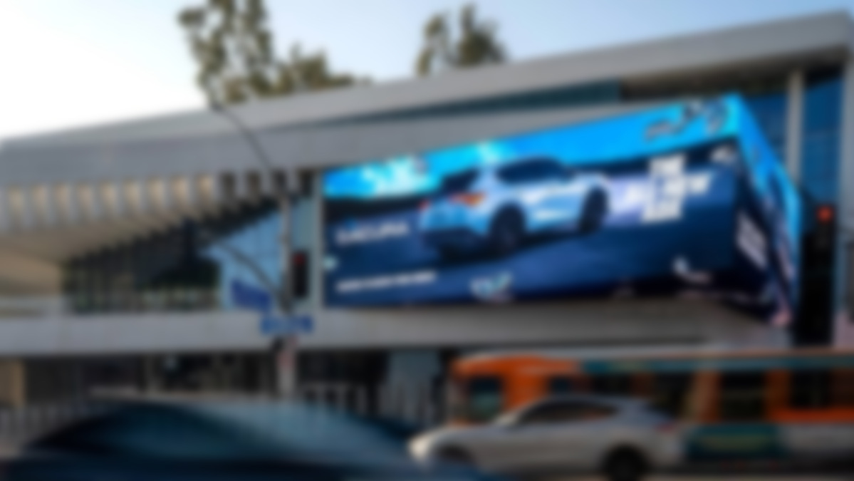 LA’s Sunset Strip Just Got Its First Anamorphic LED Screen - The Now’s Corner Cube Display on Sunset Boulevard (Image: Daktronics) The Now’s Corner Cube Display on Sunset Boulevard (Image: Daktronics)