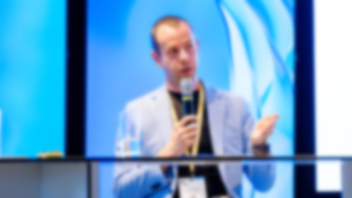 SignageOS' Lukas Danek at DSSE 2025 (Image: invidis)