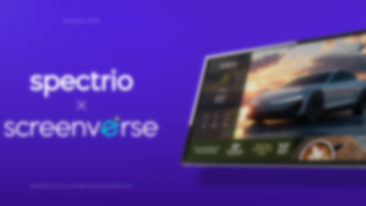 Spectrio facilitates DooH monetization through parnership with Screenverse (Image: Spectrio)