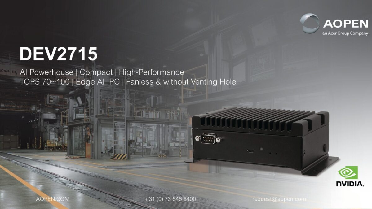 AOPEN Unveils Compact Fanless Edge AI PC
