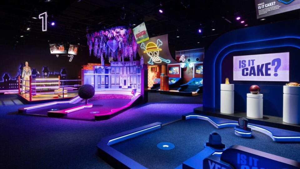 Guests can move through themed environments, dining areas, retail zones, and interactive experiences
