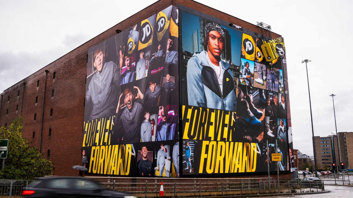 JD Sports campaign on the Manchester Screen (Image: The Manchester Screen)